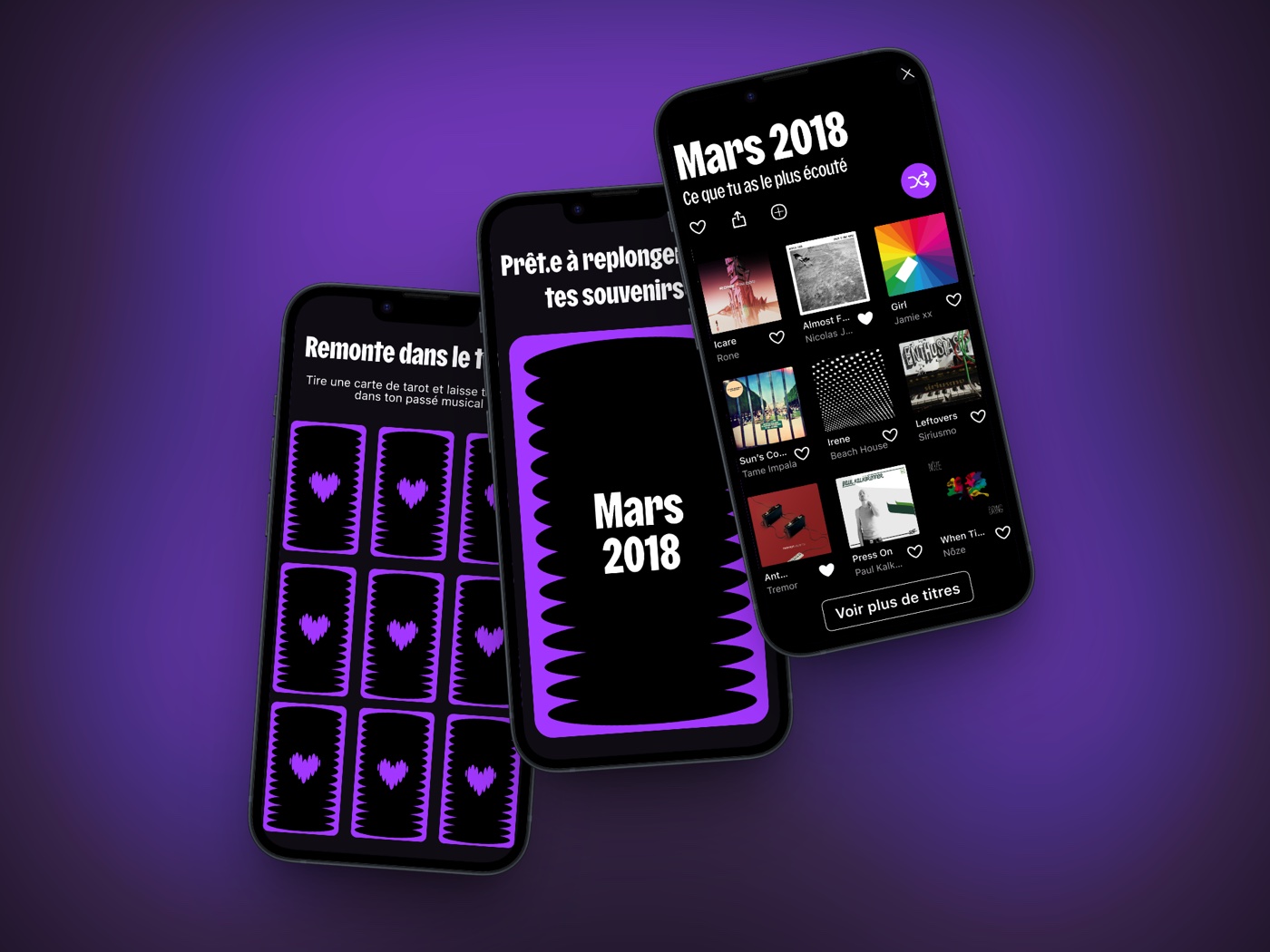 Mockup — solution Voyage musical dans le temps